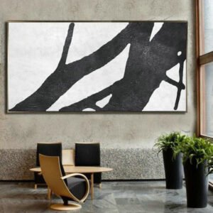 Black and Whitel abstract painting