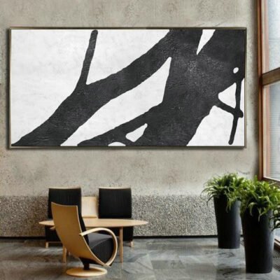 Black and Whitel abstract painting3